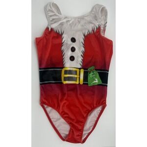 Destira Gymnastics Leotard Santa Claus Christmas Holiday Leo‎ Child Large L